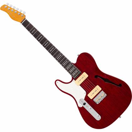 Sire - Larry Carlton Semi-Hollowbody Guitar, See-Thru Red #T7TM-STR-LH