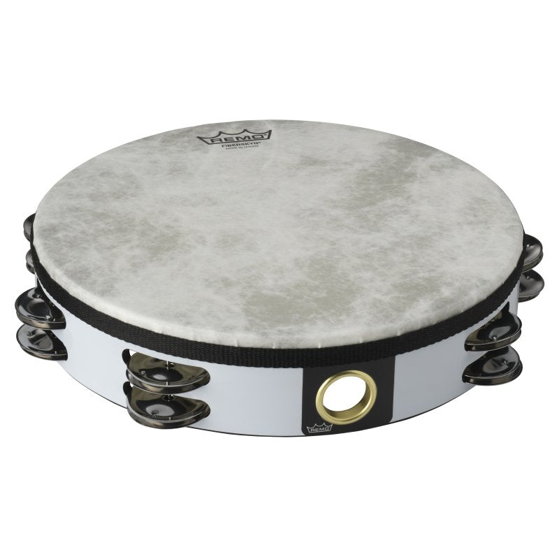 Remo - Fiberskyn® Tambourine - Quadura® White, 10" #TA-5210-00