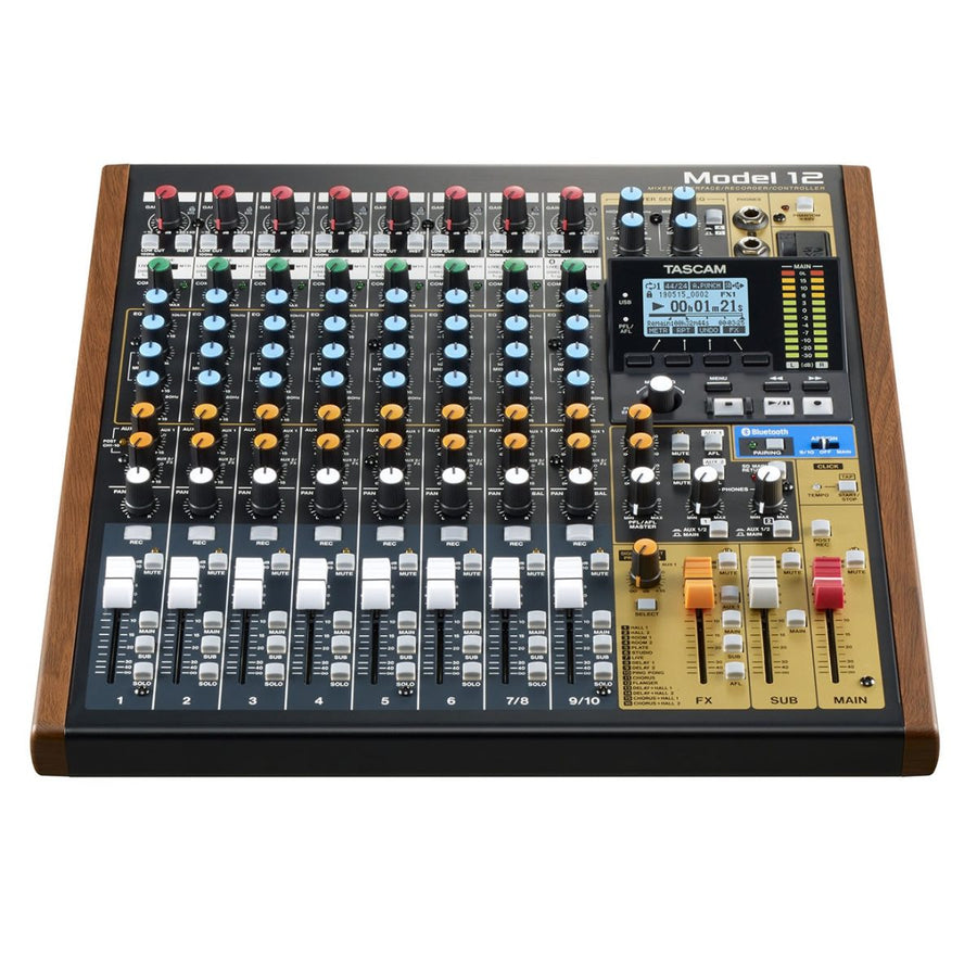 Tascam – Model 12 Mixeur d'enregistrement numérique avec contrôleur DAW et interface audio