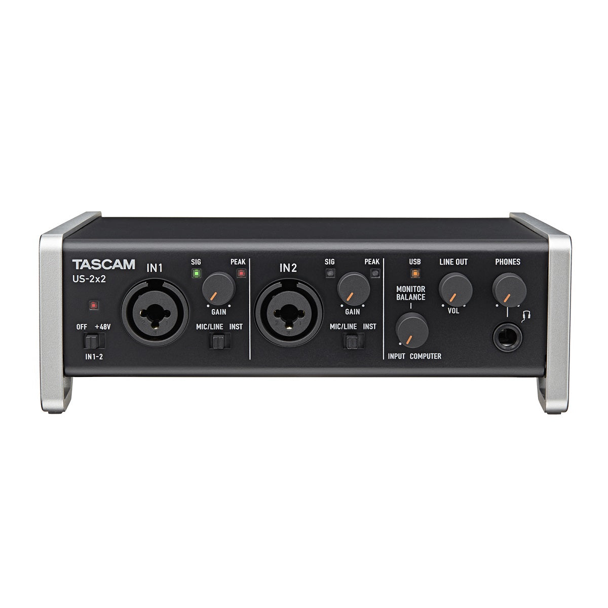 Tascam US-2X2 - Audio/Midi Interface - 2 in, 2 out