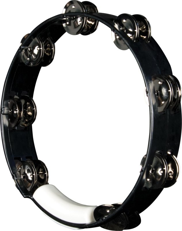 Rhythm Tech - Black with Nickel Jingles True Colors Tambourines 10" #TC4010