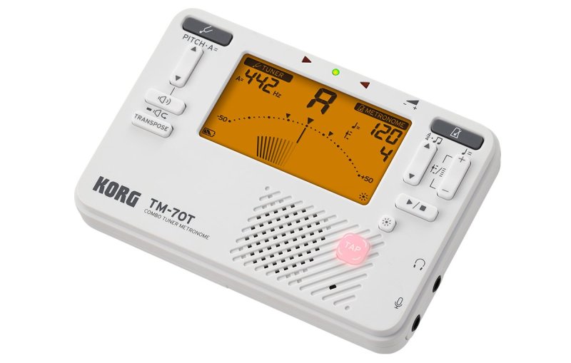 Korg - Handheld Tuner and Metronome, White #TM70TWH