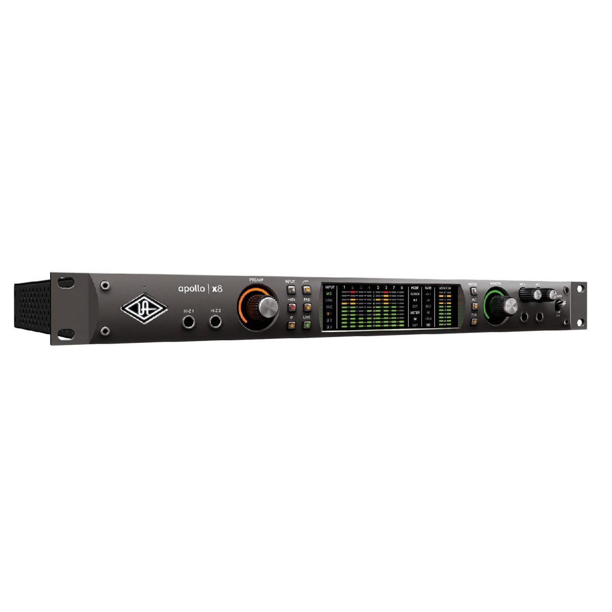 Universal Audio - Apollo x8 Rack-Mountable Thunderbolt 3 Audio Interface with UAD DSP Side