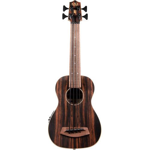 Kala - Striped Ebony Fretless Acoustic-Electric U-Bass with Padded Bag #UBASS-EBY-FL