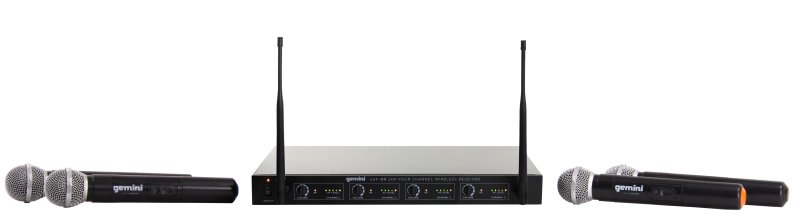 Gemini - Four Channel Wireless Handheld Microphone System #UHF-04M-S1234