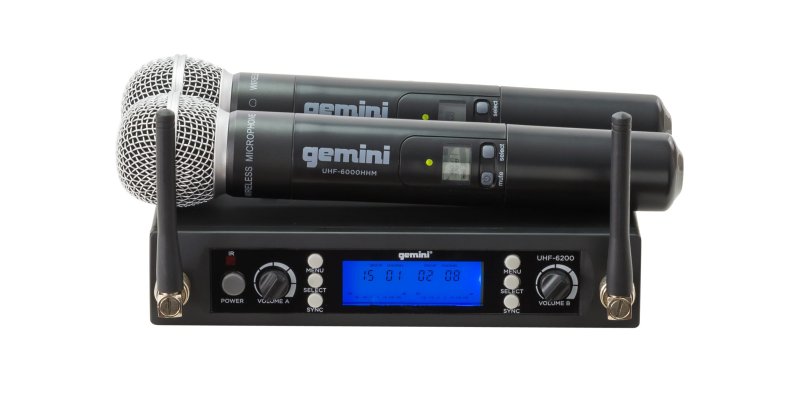 Gemini - Dual Channel Wireless Handheld Microphone System #UHF-6200M-R2