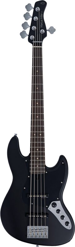 Sire - Sire V3 New Gen 5-String Jazz Bass Guitar with Marcus Standard J-Revolution Pickups, Black Satin #V3-5-NEWGEN-BKS