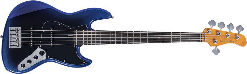 Sire - Sire V3 New Gen 5-String Jazz Bass Guitar with Marcus Standard J-Revolution Pickups, Midnight Blueburst #V3-5-NEWGEN-MBB