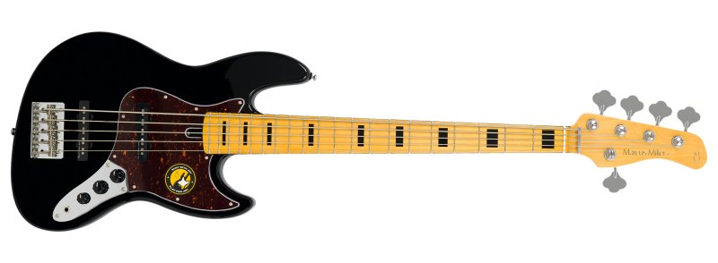 Sire - Marcus Miller V5-5 String Bass Guitar, Black #V5-ALDER-5-BK
