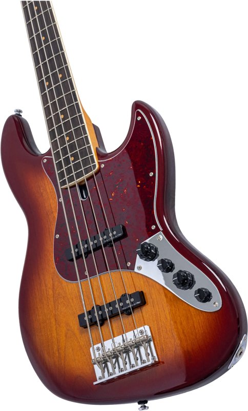 Sire - Sire V7 Vintage New Gen 5-String Jazz Bass Guitar with Marcus Vintage-J Revolution Pickups, Tobacco Sunburst #V7-VINALDER-5-NEWGEN-TS