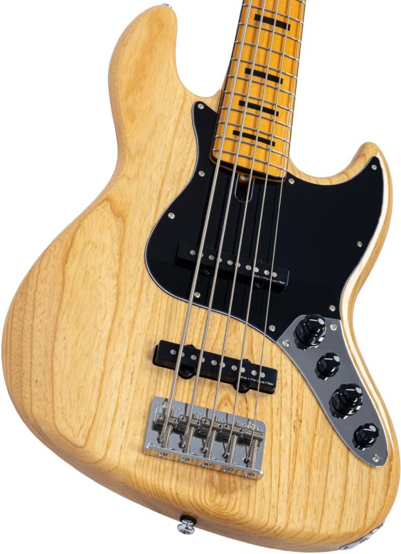 Sire - Sire V7 Vintage Ash New Gen 4-String Jazz Bass Guitar with Marcus Vintage-J Revolution Pickups, Natural #V7-VINSWAMPASH-5-NEWGEN-N