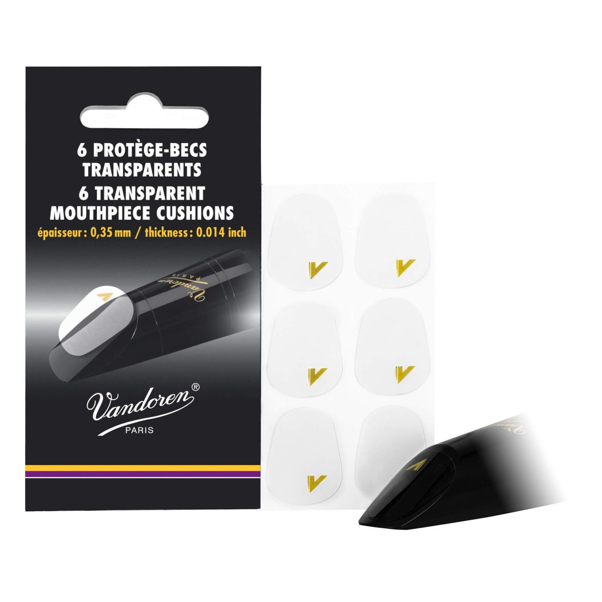 Vandoren - 6-Pack Clear Mouthpiece Cushions #VMC6+