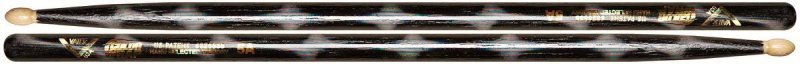 Vater Percussion - Color Wrap 5A Drumsticks, Black Optic, Wood Tip #VCBK5A