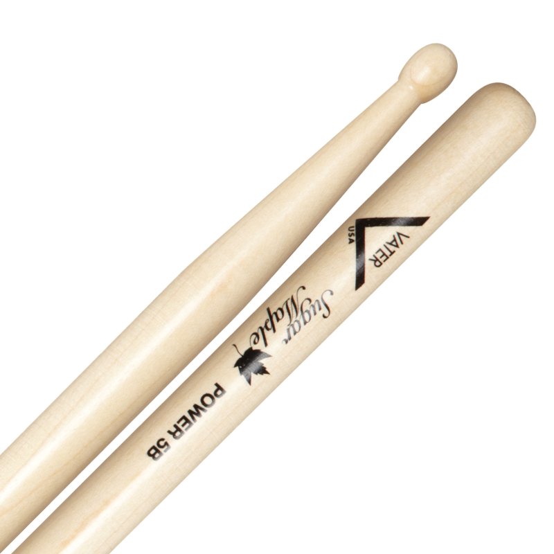 Vater Percussion - Sugar Maple Power 5B Drumsticks, Wood Tip #VSMP5BW