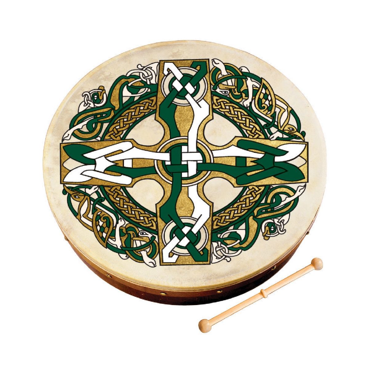 Waltons - 8" Celtic Design Bodhran - Gaelic Cross