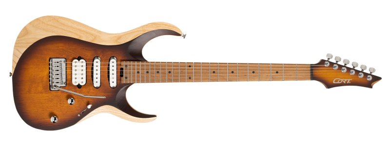 Cort - X700 Triality Electric Guitar With Bag, Open Pore Vintage Burst #X700-TRIALITY-BAG-OPVB