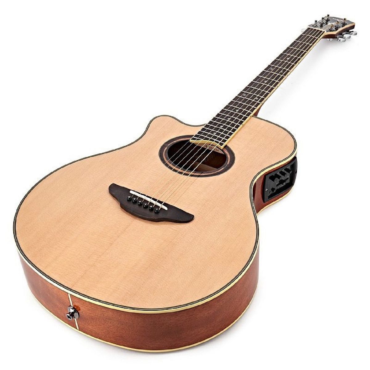 Yamaha - APX700IIL NT - Thin-Line Left Handed Acoustic Electric Guitar - Natural Side