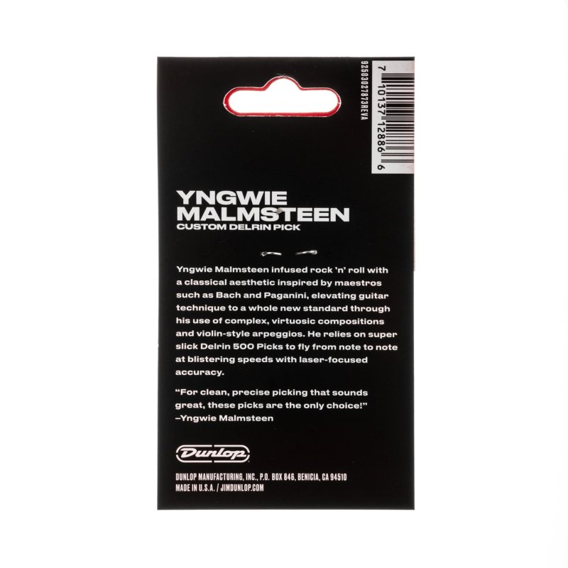 Dunlop - Yngwie Malmsteen Guitar Picks, 1.14mm (6-Pack) #YJMP03YL