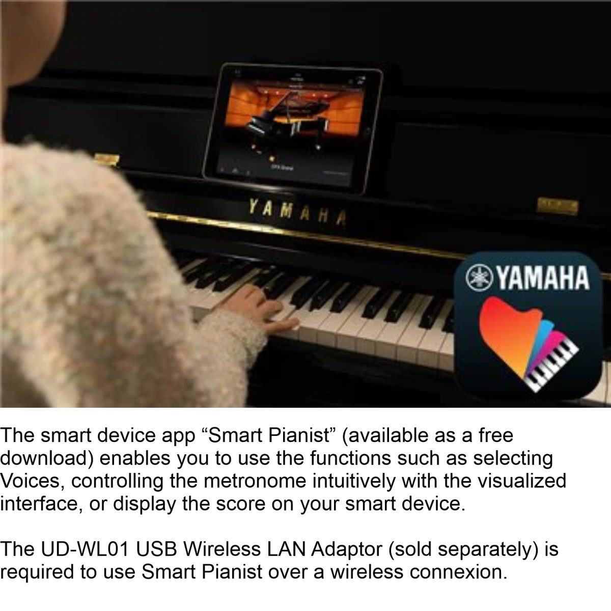 Yamaha B2SC2PE - Silent Upright Piano - Polished Ebony-appliccation