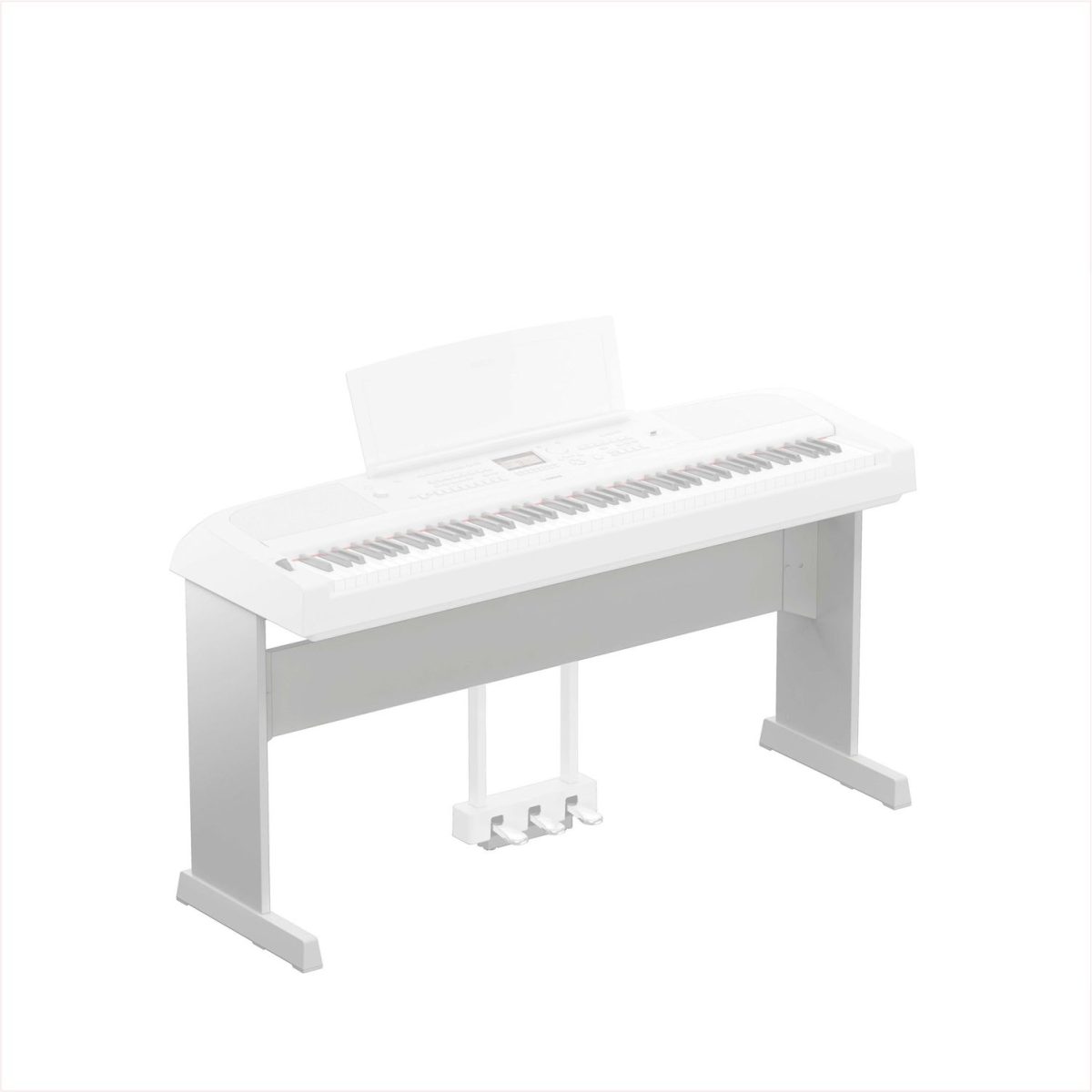 Yamaha - L300WH - Stand for DGX-670 - White-2