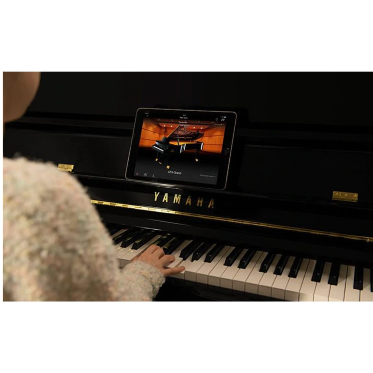 Yamaha - Silent Upright Piano - Polish Ebony - B1SC2PE-smart pianist