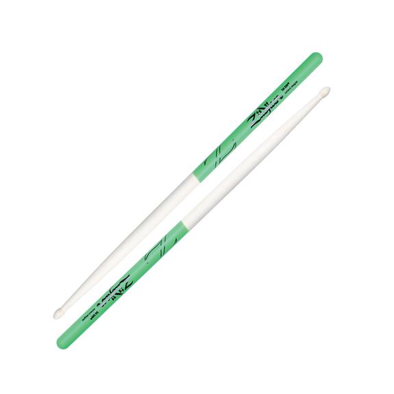 Zildjian - 5A Maple Wood Tip Drumsticks with Green DIP #Z5AMDG