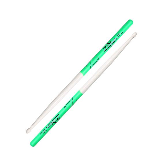 Zildjian - 5B Wood Tip Maple Drumsticks with Green DIP #Z5BMDG