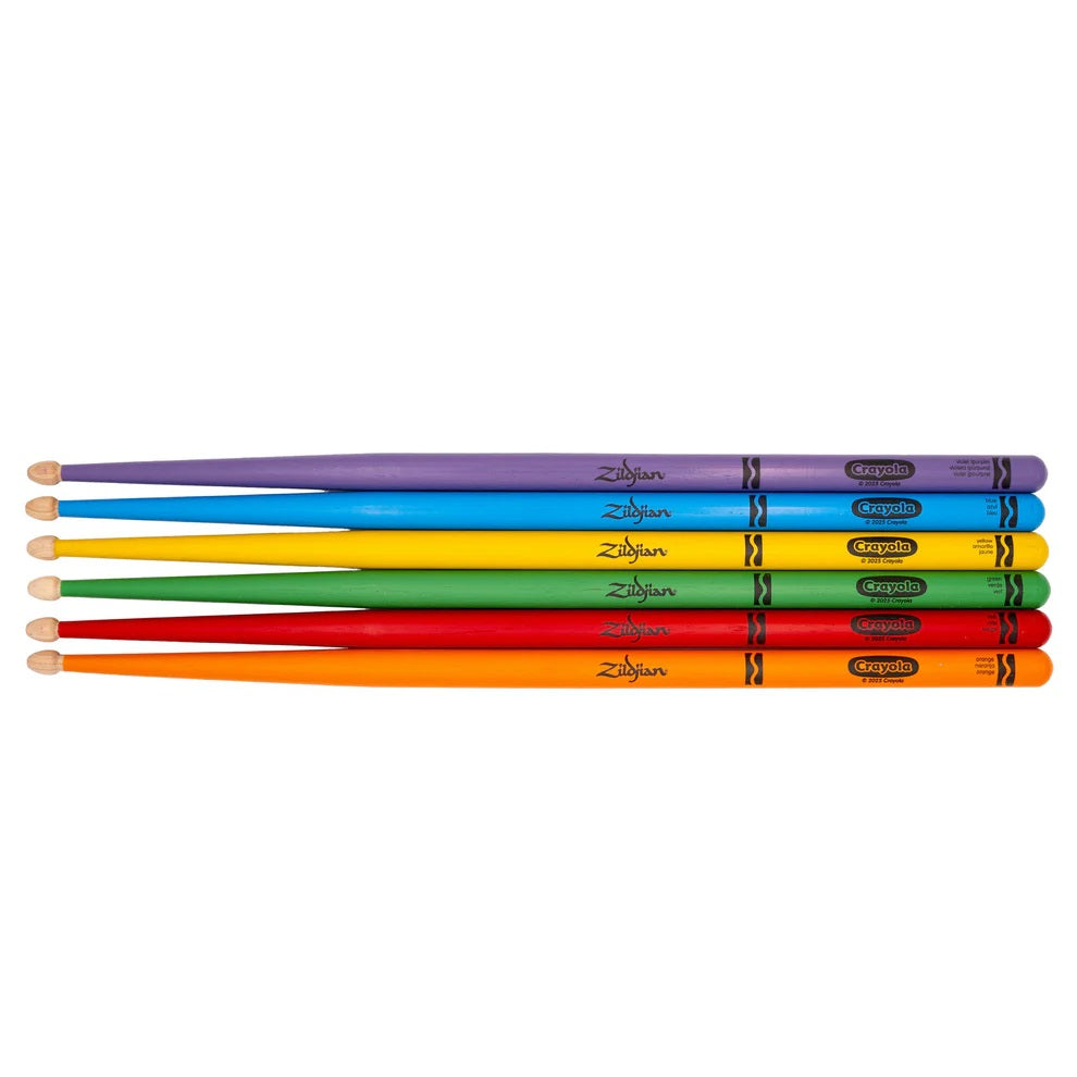 Zildjian - Crayola Pack 6 Kids Drumsticks & Pad #ZKIDS