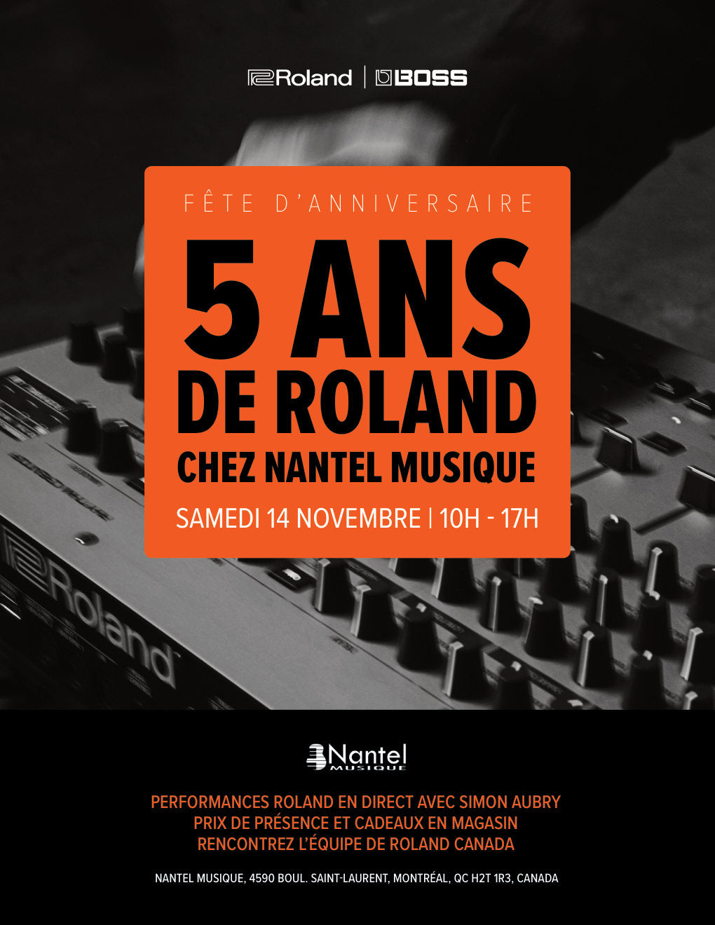 5 ans de Roland chez Nantel Musique